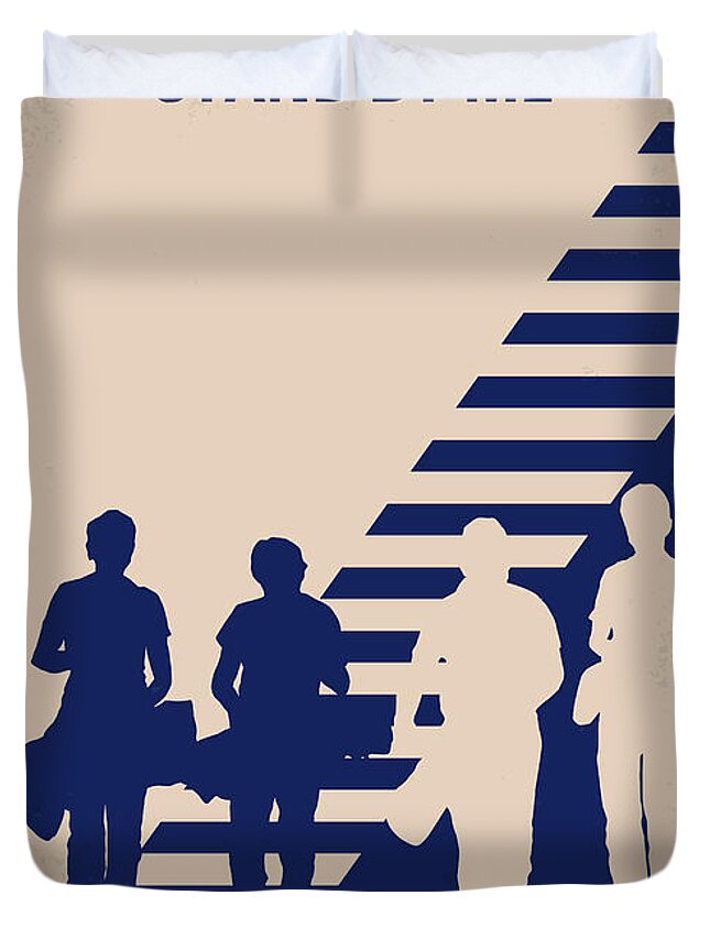 Stand By Me Duvet Cover featuring the digital art No429 My Stand by me minimal movie poster by Chungkong Art