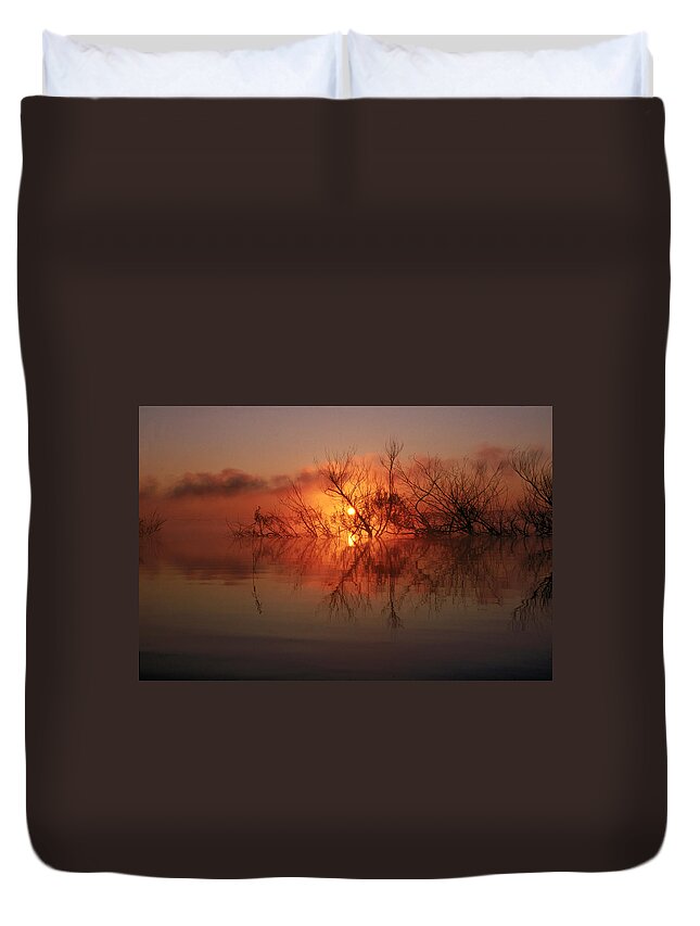 Astronomy Duvet Cover featuring the photograph North Carolina Sunrise by Frederica Georgia