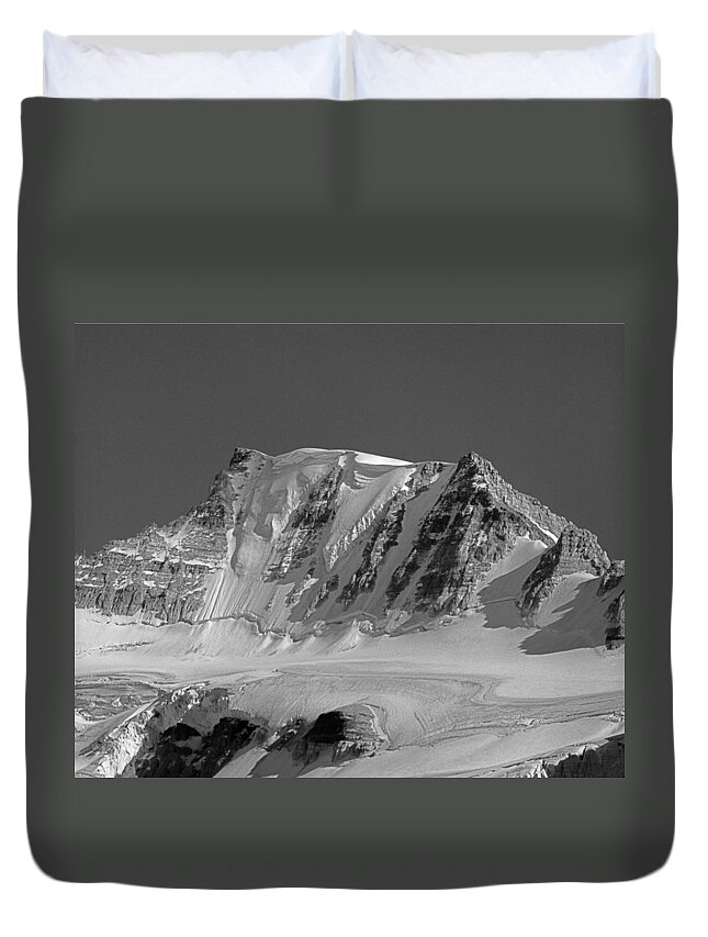North Face Mt. Fay Duvet Cover featuring the photograph 203516-BW-North Face Mt. Fay by Ed Cooper Photography