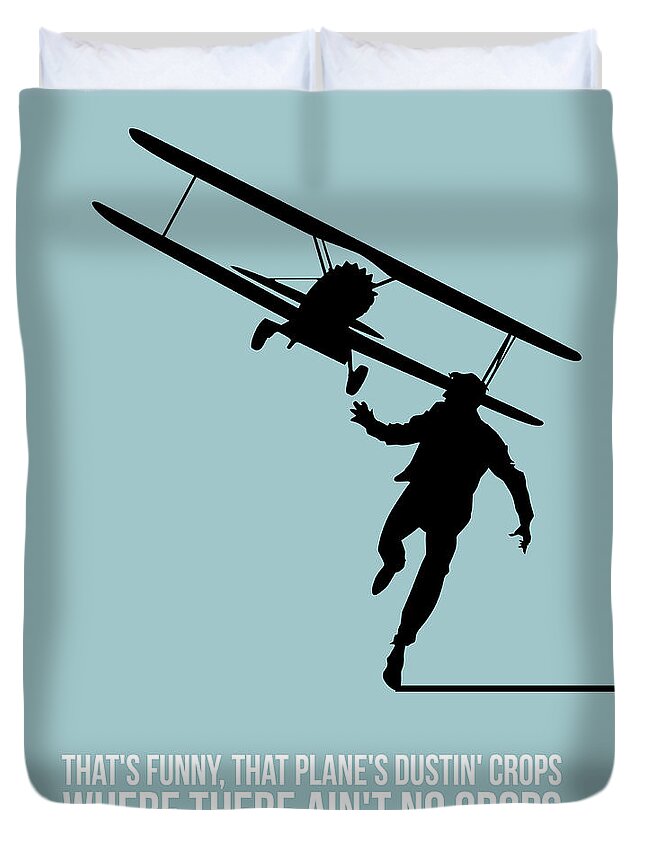 North By Northwest Duvet Cover featuring the digital art North Poster 3 by Naxart Studio