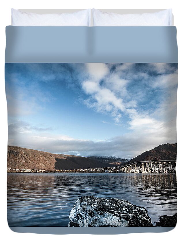 Tromso Duvet Cover featuring the photograph Norway Day Shot by Jordanwhipps1987