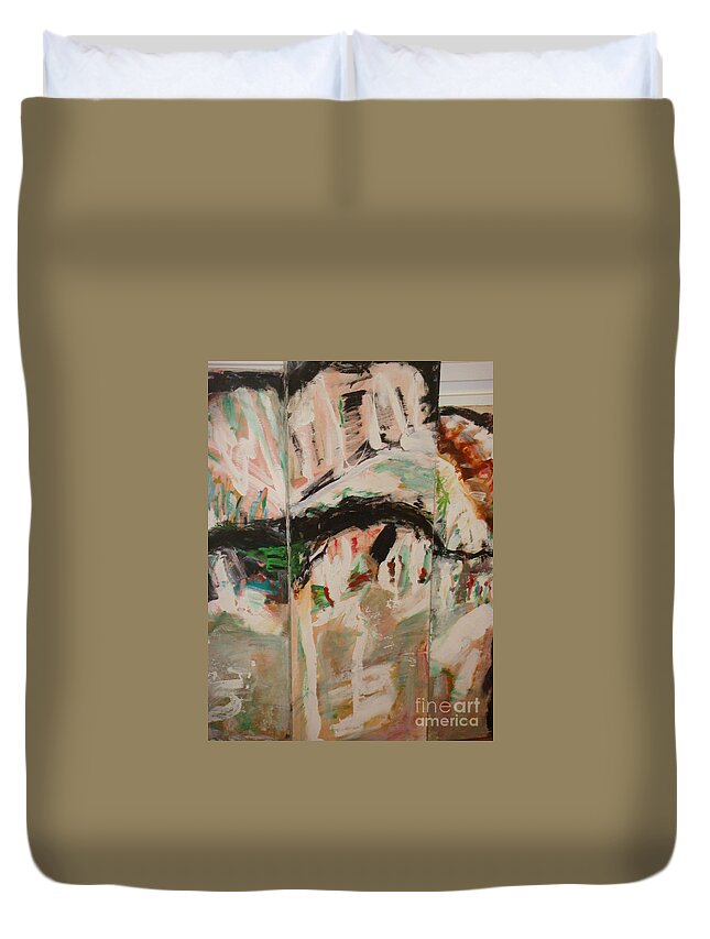 Time Duvet Cover featuring the painting Nostalgies Of Venice by Fereshteh Stoecklein