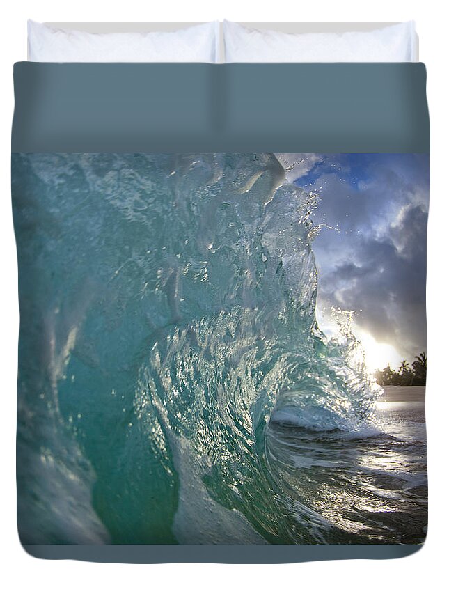 Coconut Curl Duvet Cover featuring the photograph Coconut Curl by Sean Davey