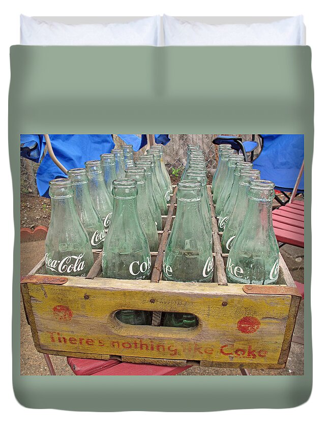 Vintage Duvet Cover featuring the photograph Nothing Like a Coke by Barbara McDevitt