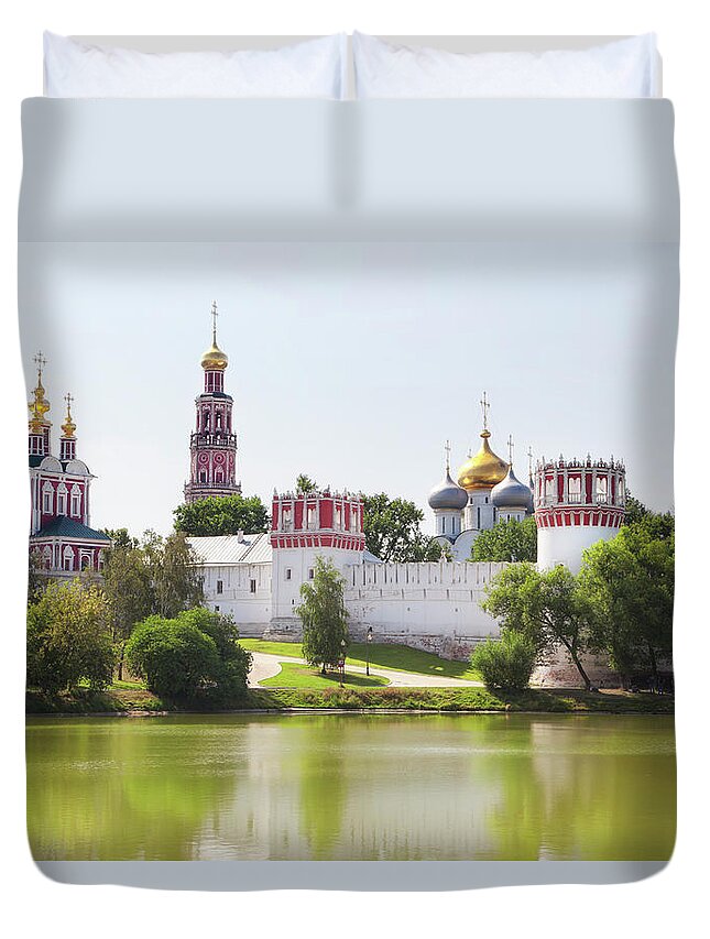 Convent Duvet Cover featuring the photograph Novodevichy Convent, Moscow, Russia by Tunart