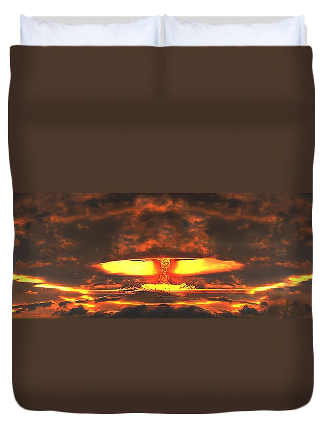 Photography Duvet Cover featuring the photograph Nuclear Explosion by Panoramic Images