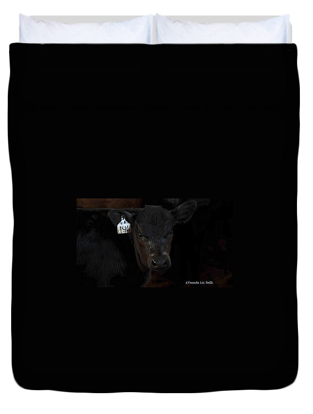 Calf Duvet Cover featuring the photograph Number 146 by Amanda Smith