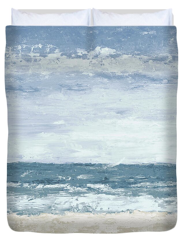 Oceans Duvet Cover featuring the painting Oceans In The Mind by Julie Derice