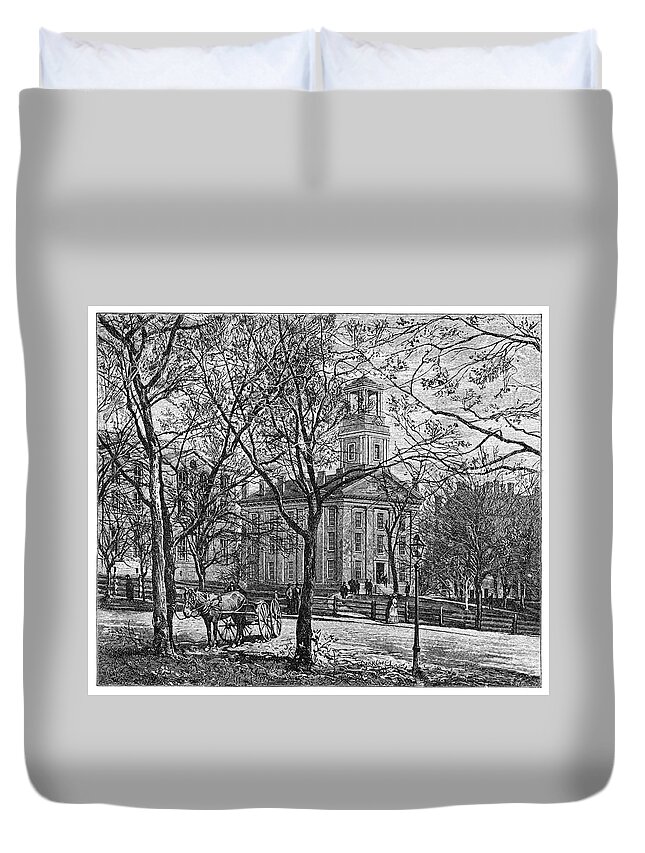 1885 Duvet Cover featuring the painting Ohio Marietta College by Granger