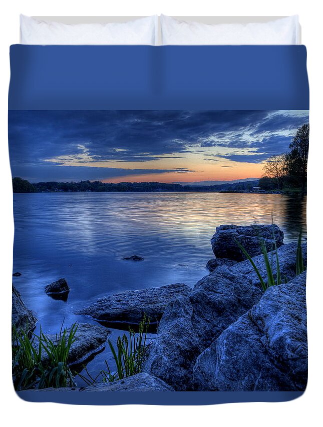 Ohio Duvet Cover featuring the photograph Ohio Spring Sunset by David Dufresne