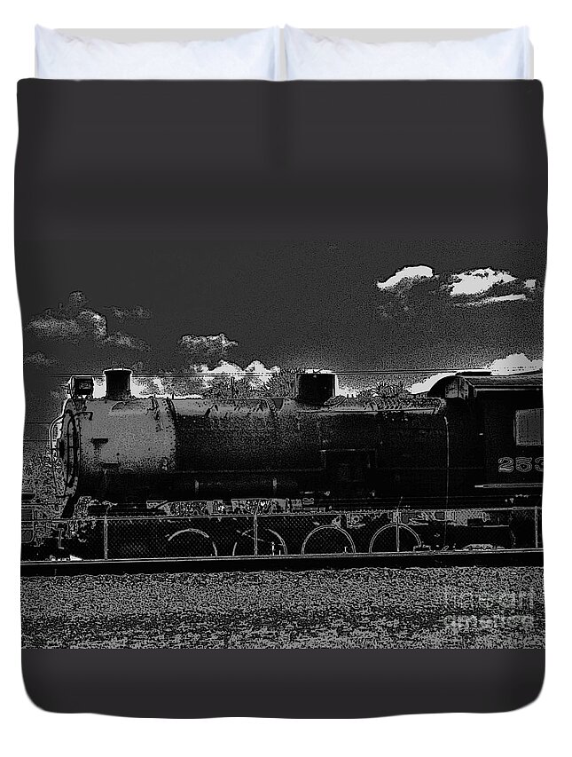 Keri West Duvet Cover featuring the photograph Ol Fort Pierce Rail by Keri West