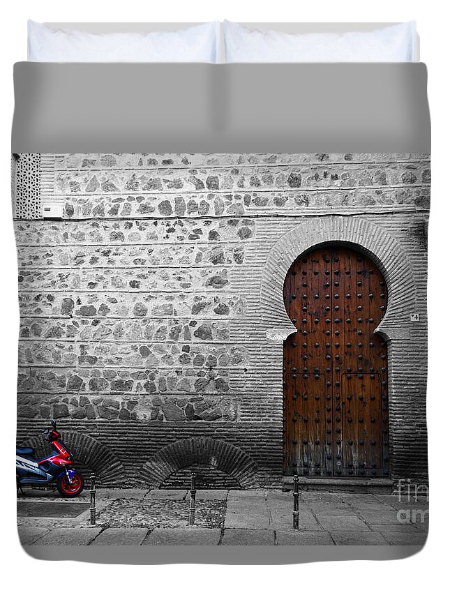 Spain Duvet Cover featuring the photograph Old and New Toledo by James Brunker