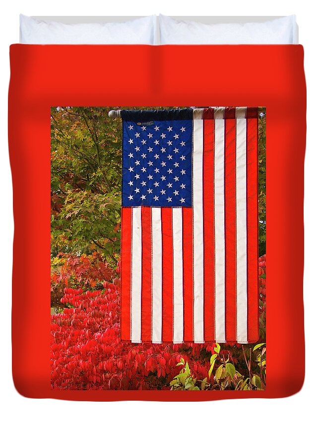 Ron Roberts Duvet Cover featuring the photograph Old Glory by Ron Roberts