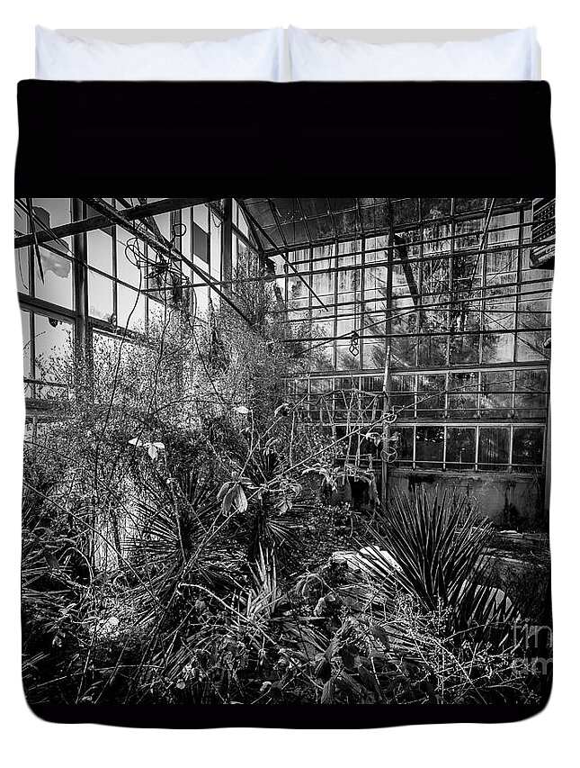 Greenhouse Duvet Cover featuring the photograph Old Greenhouse one by Ken Frischkorn