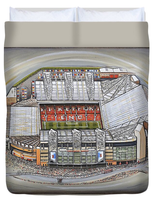 Old Trafford Manchester United Duvet Cover For Sale By D J Rogers