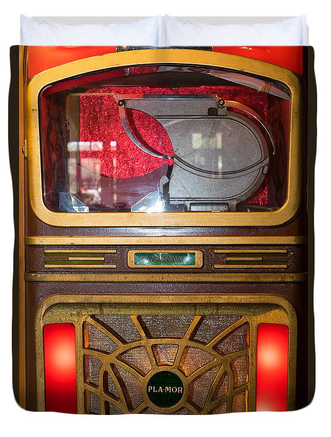 Jukebox Duvet Cover featuring the photograph Old Vintage Packard Pla-mor Jukebox DSC2770 by Wingsdomain Art and Photography