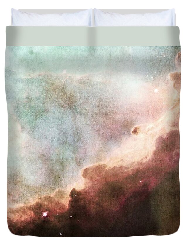 Omega Nebula Duvet Cover featuring the photograph Omega Nebula by Marianna Mills