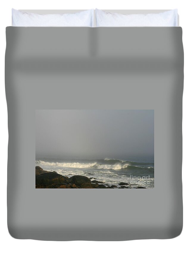 Ocean Duvet Cover featuring the photograph On the Seas of Narragansett by Neal Eslinger