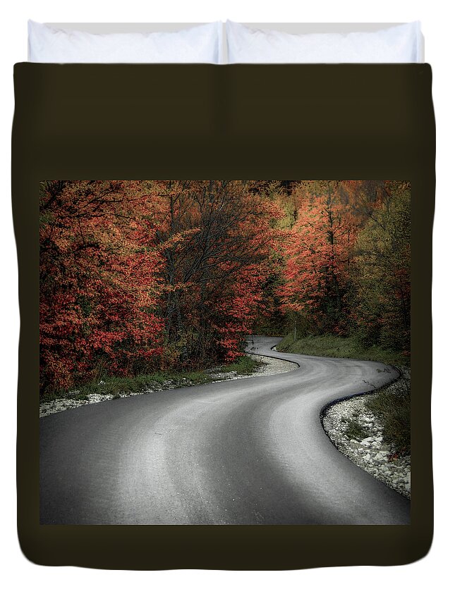 Tranquility Duvet Cover featuring the photograph On The Way by Foto Polimanti Fabio