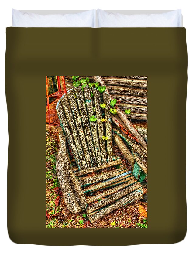 Chair Duvet Cover featuring the photograph Once was by Randy Pollard