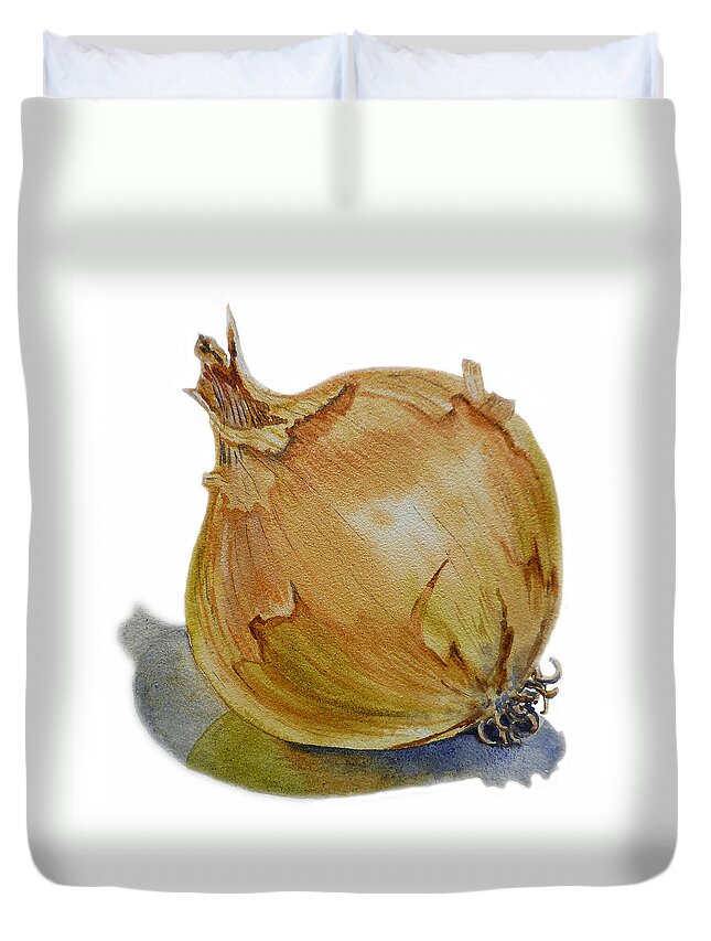 Onion Duvet Cover featuring the painting Onion by Irina Sztukowski