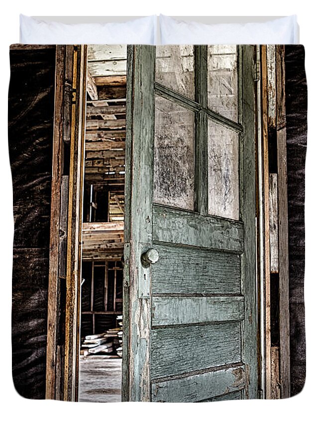 Door Duvet Cover featuring the photograph Open Door by Caitlyn Grasso