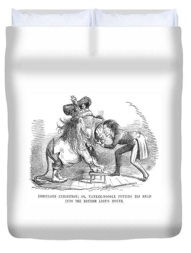 1846 Duvet Cover featuring the painting Oregon Boundary, 1846 by Granger