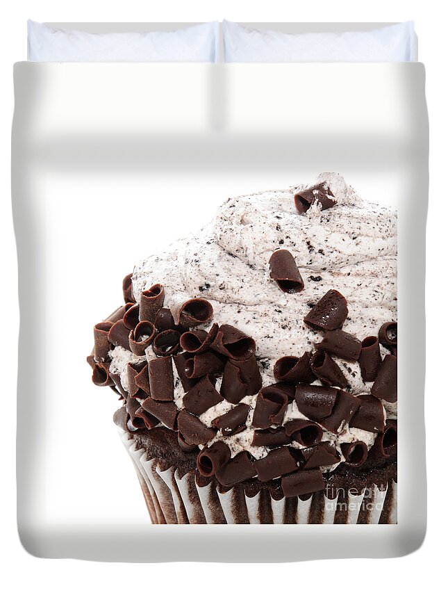 Andee Design Chocolate Cupcake Duvet Cover featuring the photograph Oreo Cookie Cupcake 3 by Andee Design