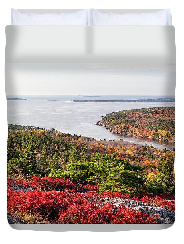 Outdoors Duvet Cover featuring the photograph Otter Cove From Gorham Mountain In by Picturelake