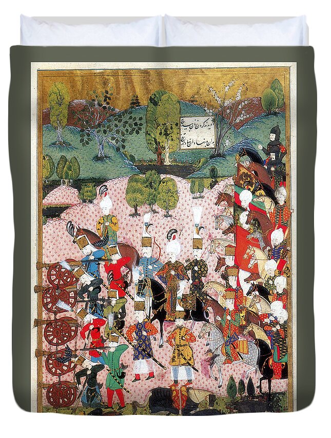 War Duvet Cover featuring the painting Ottoman-hungarian Wars, Battle by Science Source