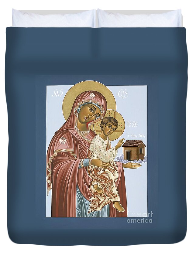 Icons Duvet Cover featuring the painting Our Lady of Loretto 033 by William Hart McNichols