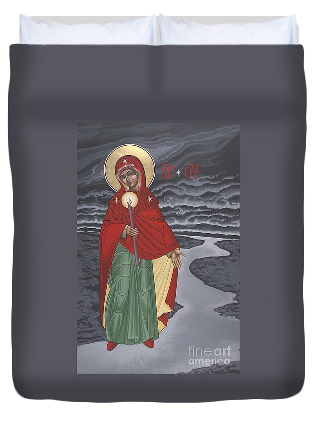 Our Lady Of The Lake Duvet Cover featuring the painting Our Lady of the Lake 201 by William Hart McNichols