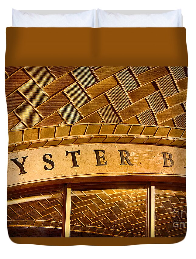Grand Central Terminal Duvet Cover featuring the photograph Oyster Bar by Jerry Fornarotto