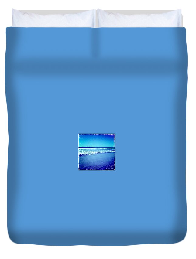 Pacific Ocean Duvet Cover featuring the photograph Pacific Rays by Denise Railey