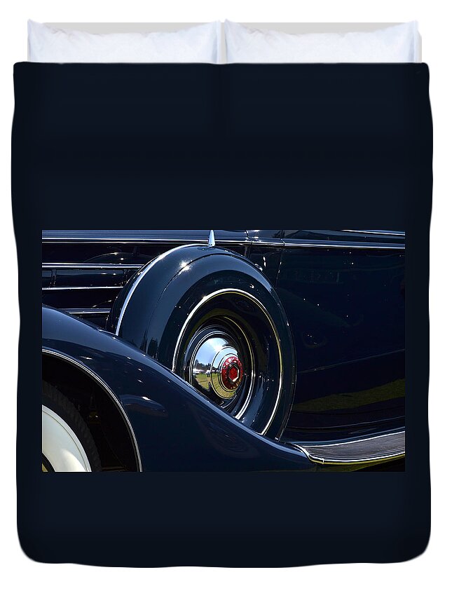Car Duvet Cover featuring the photograph Packard - 1 by Dean Ferreira