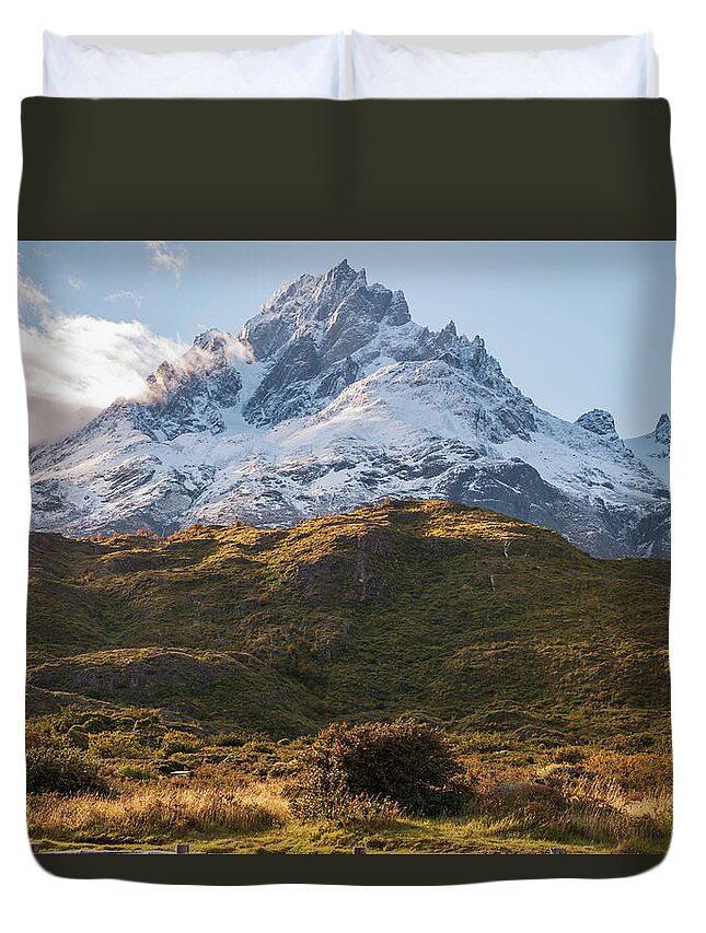 Scenics Duvet Cover featuring the photograph Paine Grande A Mountain In Torres Del by Robert Brown / Design Pics