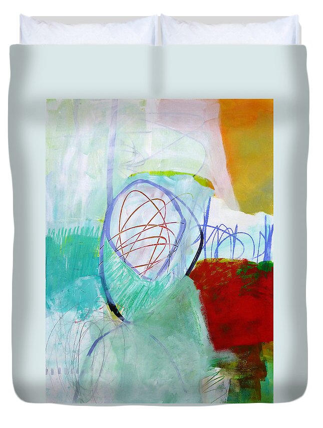 Keywords: Abstract Duvet Cover featuring the painting Paint Solo 2 by Jane Davies