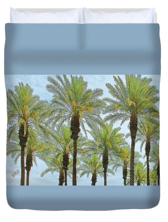 Palm Duvet Cover featuring the photograph Palms by Ben and Raisa Gertsberg