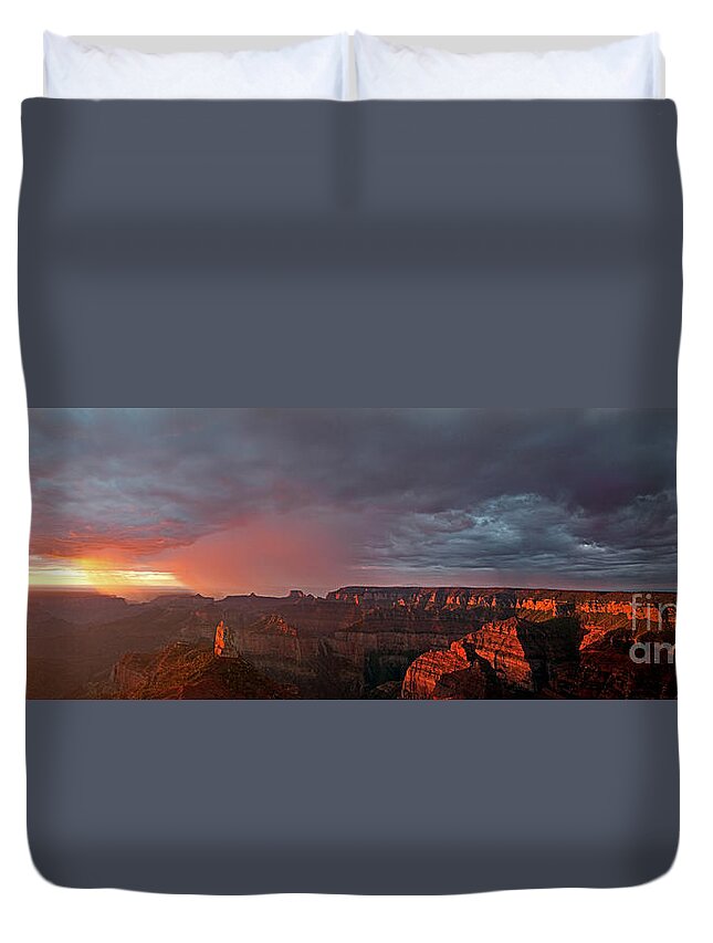 North America Duvet Cover featuring the photograph Panorama North Rim Grand Canyon National Park Arizona by Dave Welling