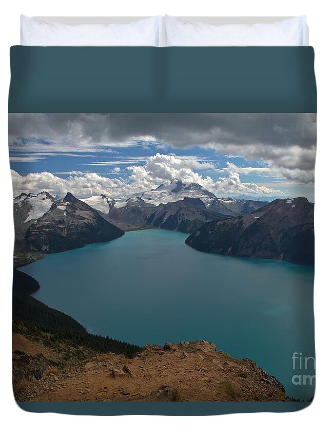 Garibaldi Lake Duvet Cover featuring the photograph Panorama Overlook At Garibaldi Provincial Park by Adam Jewell