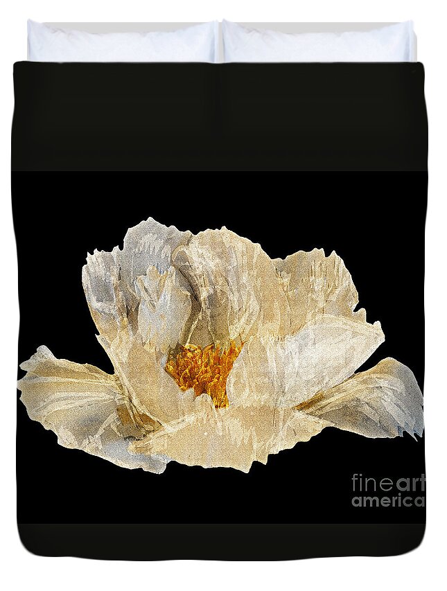 Diane Berry Duvet Cover featuring the photograph Paper Peony by Diane E Berry