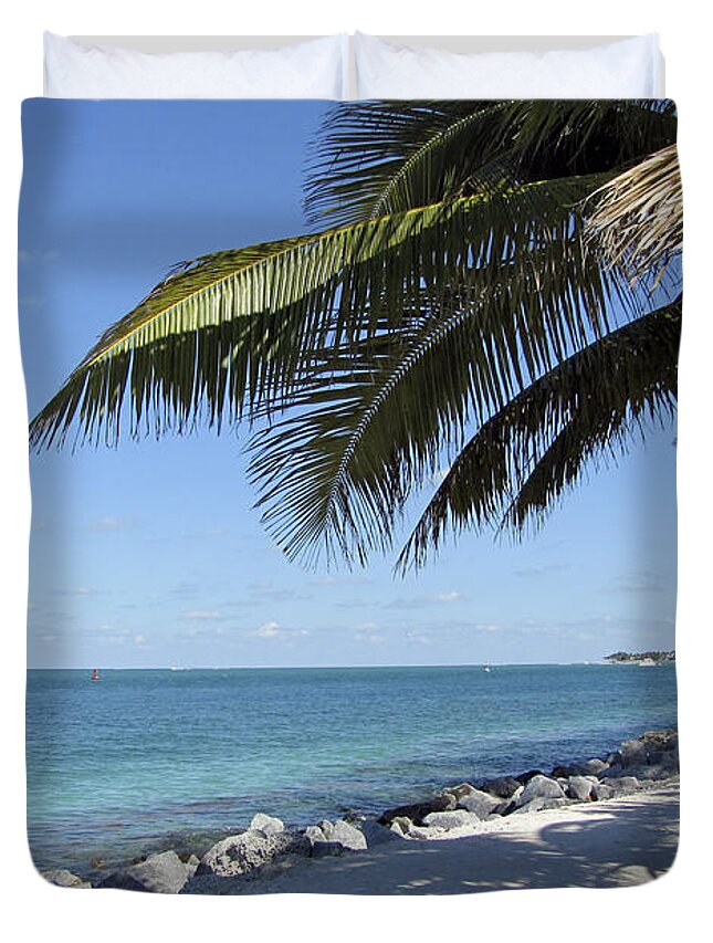 Tropical Duvet Cover featuring the photograph Paradise - Key West Florida by Bob Slitzan