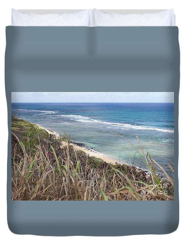Beach Duvet Cover featuring the photograph Paradise Overlook by Suzanne Luft