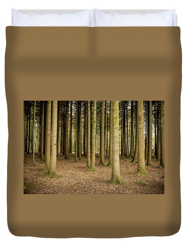 Grass Duvet Cover featuring the photograph Parallel Lines by Simon Vogt