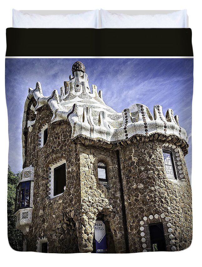 Gaudi Duvet Cover featuring the photograph Park Guell - Barcelona, Spain by Madeline Ellis
