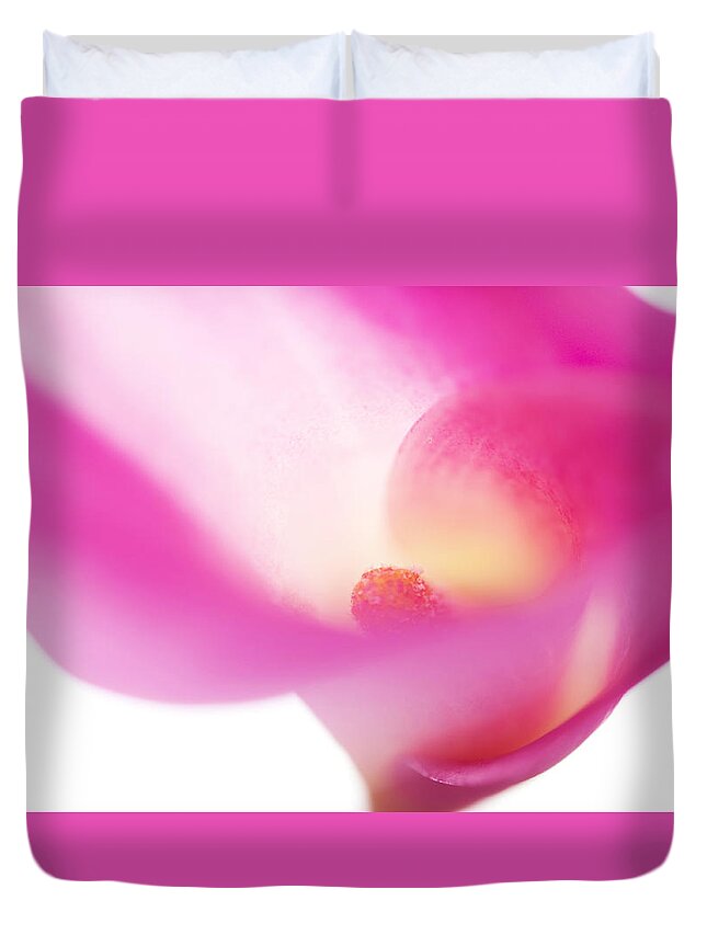 Flowers Duvet Cover featuring the photograph Passion for Flowers. Pink Veil by Jenny Rainbow