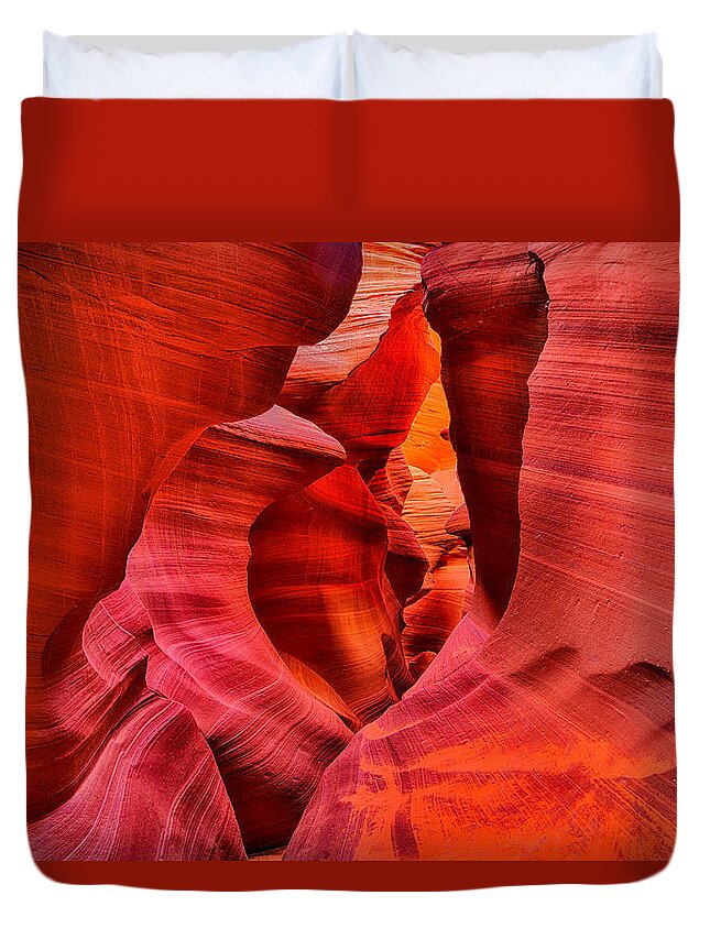 Antelope Canyon Duvet Cover featuring the photograph Pathway to Beauty by Greg Norrell