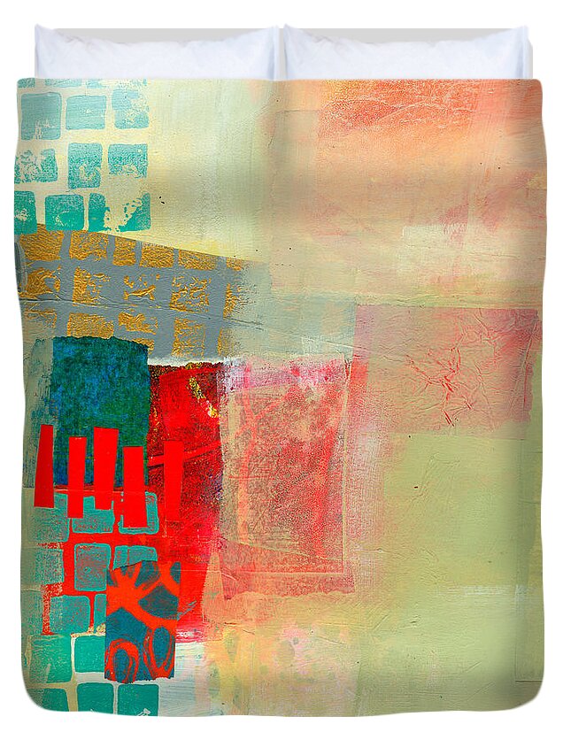 Abstract Duvet Cover featuring the painting Pattern Study #2 by Jane Davies