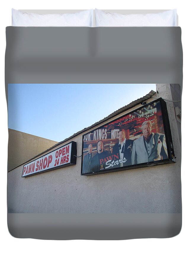 Pawn Stars Duvet Cover featuring the photograph Pawn Stars by Kay Novy