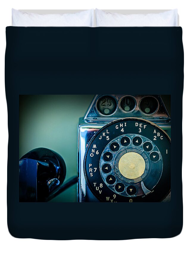Pay Phone Duvet Cover featuring the photograph Pay Phone Home by Rick Bartrand